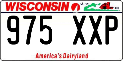 WI license plate 975XXP