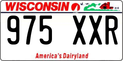 WI license plate 975XXR