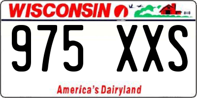 WI license plate 975XXS
