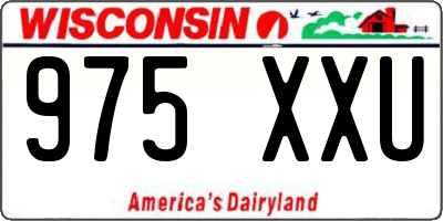 WI license plate 975XXU