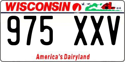 WI license plate 975XXV