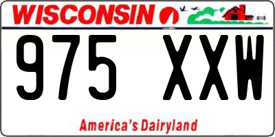 WI license plate 975XXW