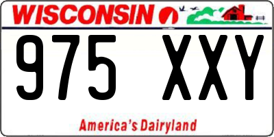 WI license plate 975XXY