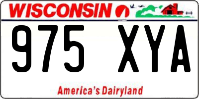 WI license plate 975XYA