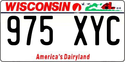 WI license plate 975XYC