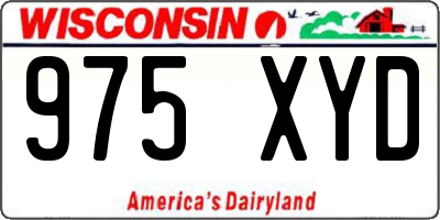 WI license plate 975XYD