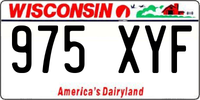 WI license plate 975XYF