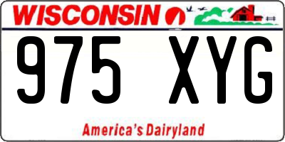 WI license plate 975XYG