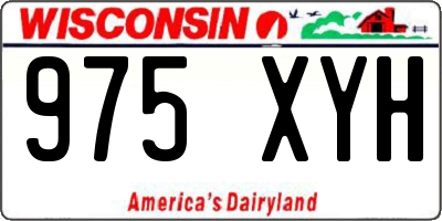 WI license plate 975XYH