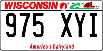 WI license plate 975XYI