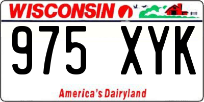 WI license plate 975XYK