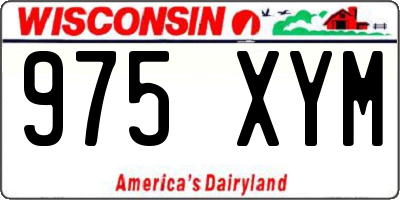 WI license plate 975XYM