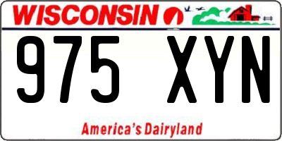 WI license plate 975XYN