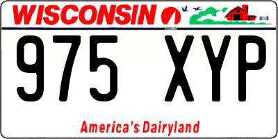 WI license plate 975XYP