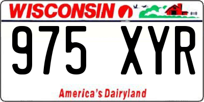 WI license plate 975XYR