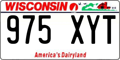 WI license plate 975XYT