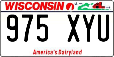 WI license plate 975XYU