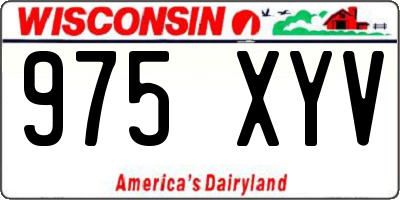 WI license plate 975XYV