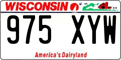 WI license plate 975XYW