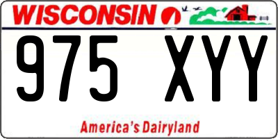 WI license plate 975XYY