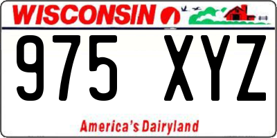 WI license plate 975XYZ
