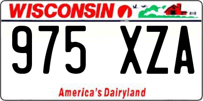 WI license plate 975XZA