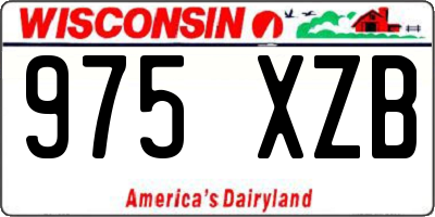 WI license plate 975XZB