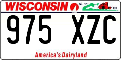 WI license plate 975XZC