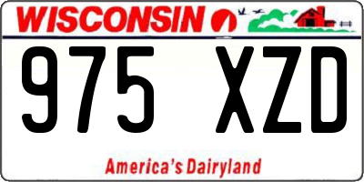 WI license plate 975XZD