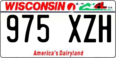 WI license plate 975XZH