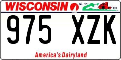 WI license plate 975XZK