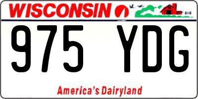 WI license plate 975YDG