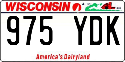WI license plate 975YDK