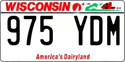 WI license plate 975YDM