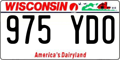 WI license plate 975YDO