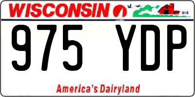 WI license plate 975YDP