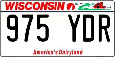 WI license plate 975YDR
