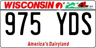 WI license plate 975YDS