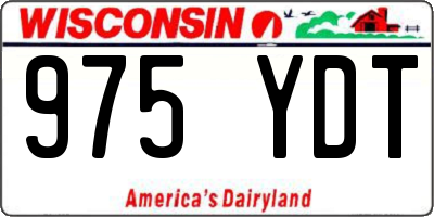 WI license plate 975YDT