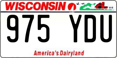WI license plate 975YDU