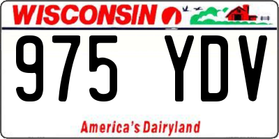 WI license plate 975YDV