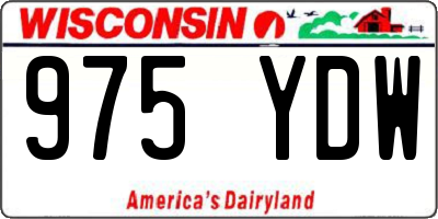WI license plate 975YDW
