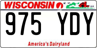 WI license plate 975YDY