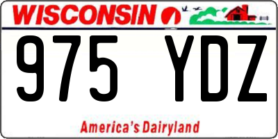 WI license plate 975YDZ