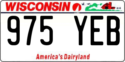 WI license plate 975YEB