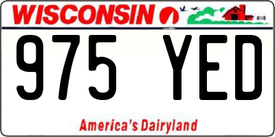 WI license plate 975YED