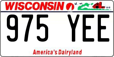WI license plate 975YEE