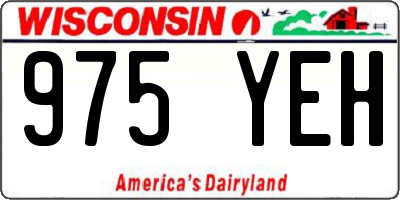 WI license plate 975YEH