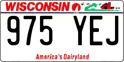 WI license plate 975YEJ