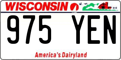 WI license plate 975YEN